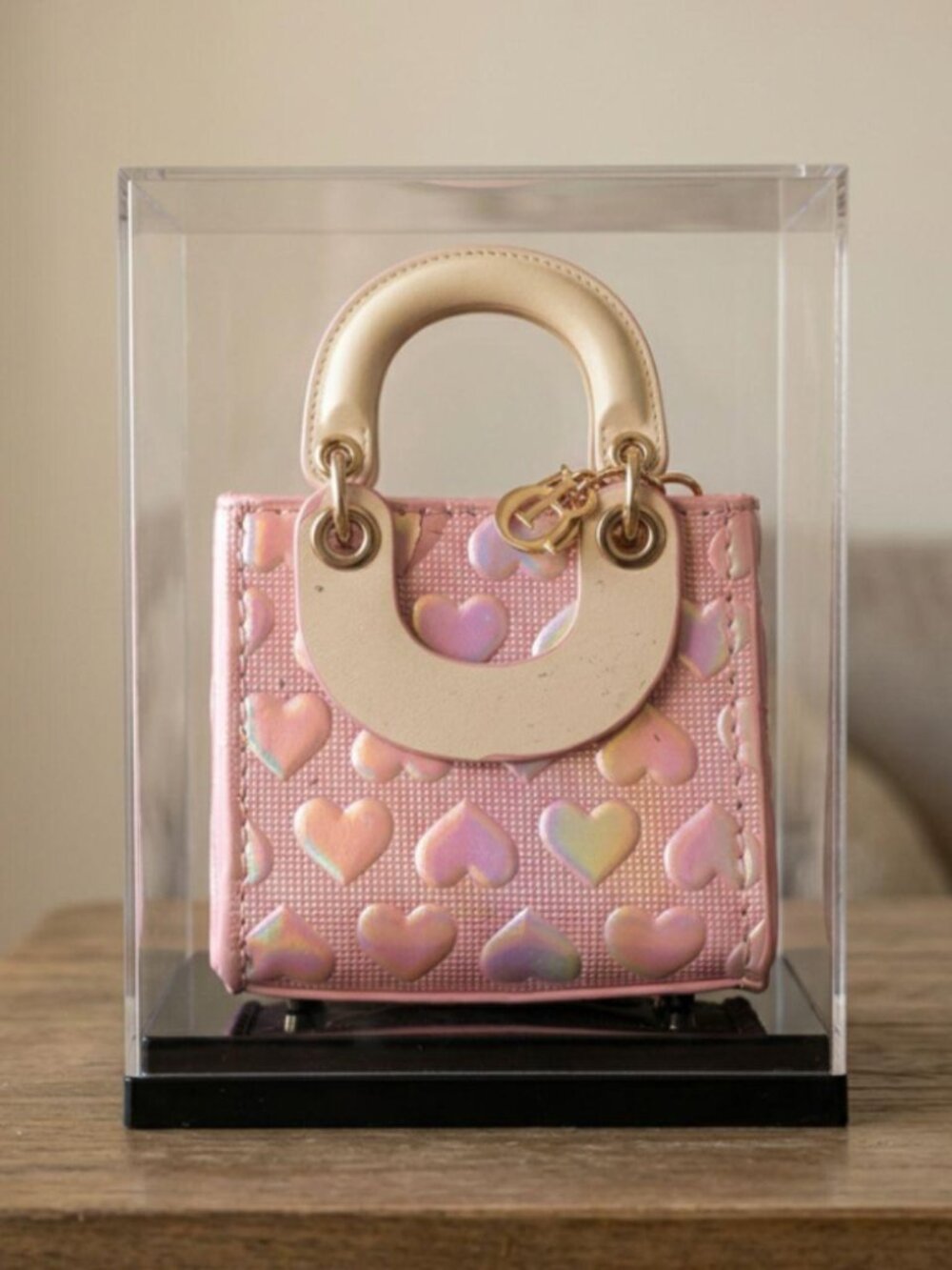 Pink Heart Mini Bag with Stackable Case